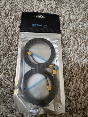 Black GT2 Timing Belt Set with Brass Pulley Blocks